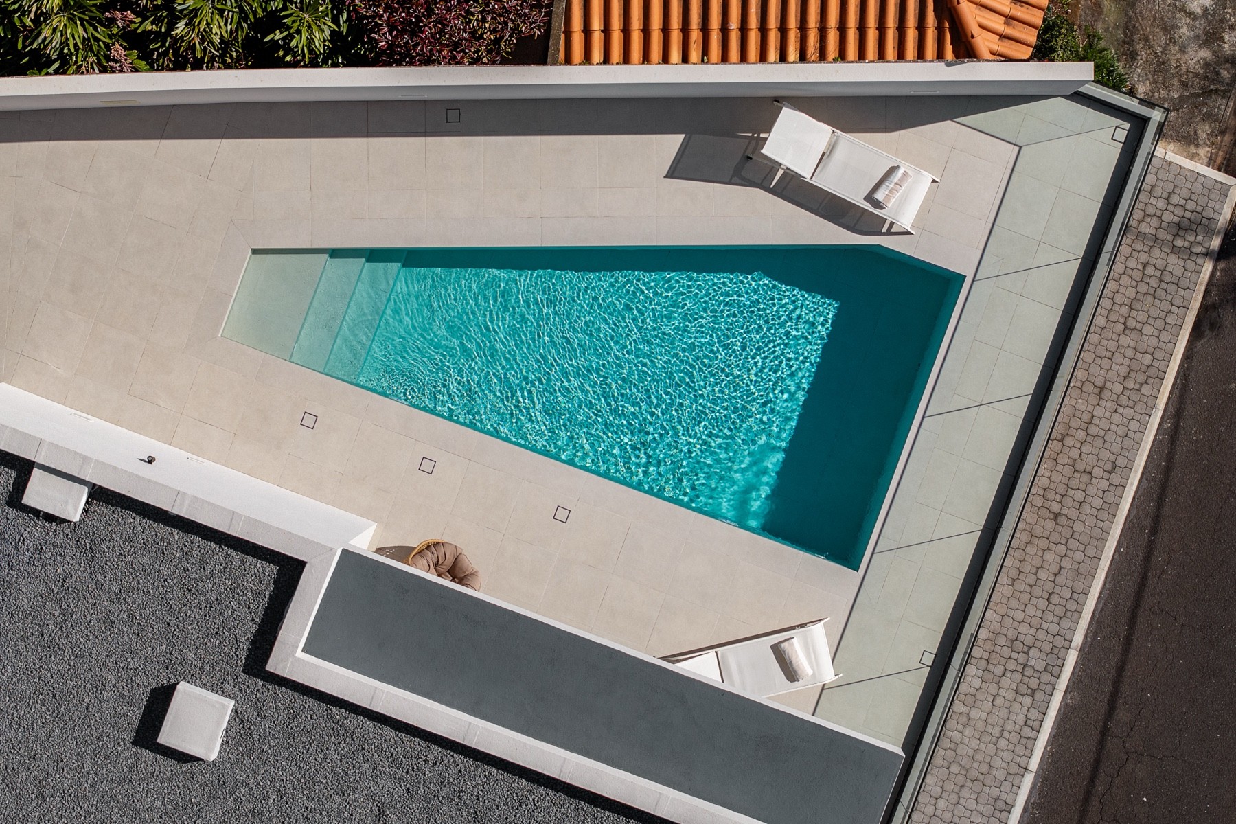 Private heated swimming pool with terrace